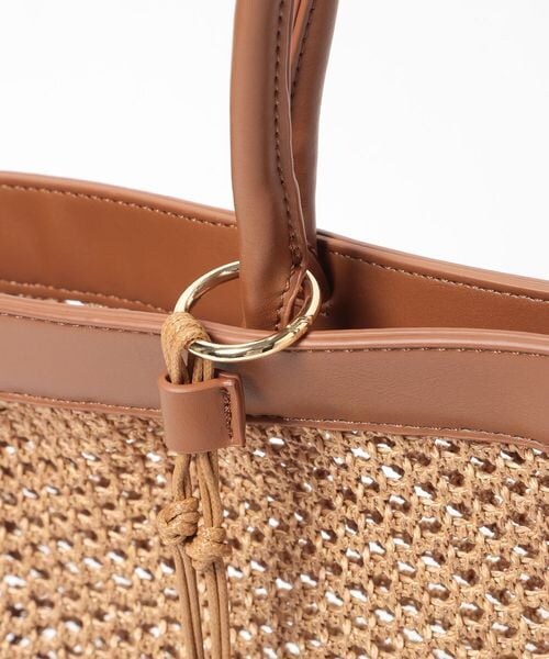 Andemiu（アンデミュウ）の「メッシュスクエアトート（バッグ・ホワイト(08)/ブラウン(58)・F）」の12枚目の写真