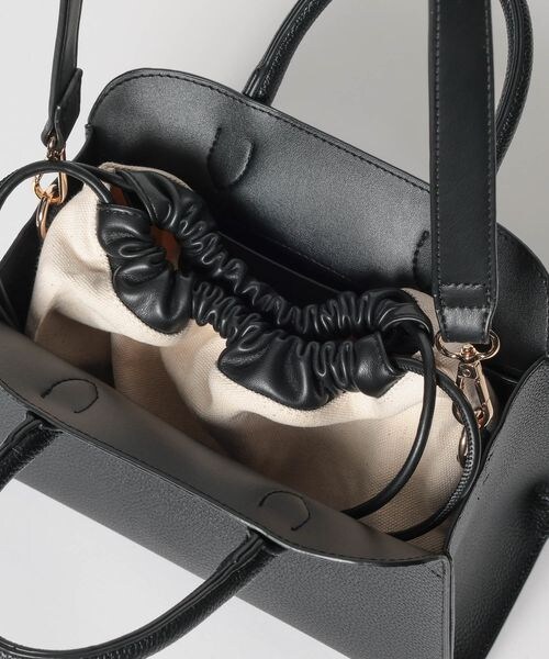 Andemiu（アンデミュウ）の「スクエアキンチャクBAG（バッグ・ホワイト(06)/ブラック(09)/ブラウン(51)・F）」の19枚目の写真