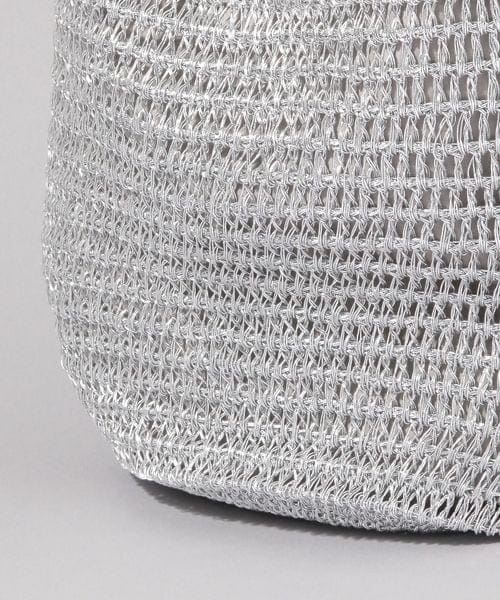 JEANASIS（ジーナシス）の「メタリッククロシェBAG（バッグ・シルバー(12)・FREE）」の6枚目の写真