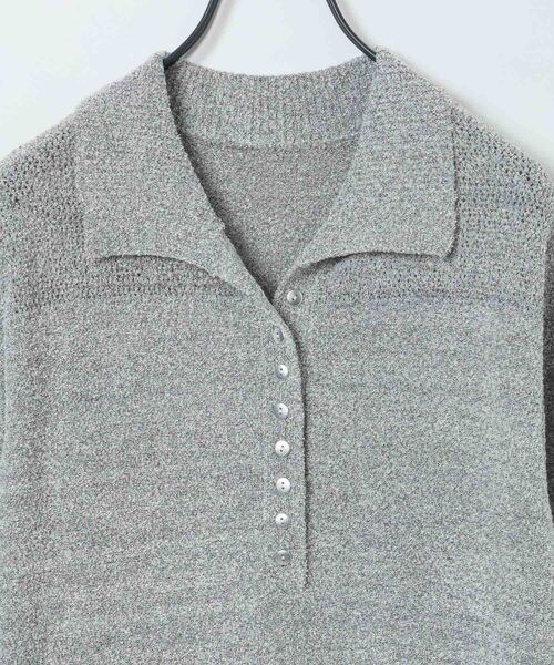 JEANASIS（ジーナシス）の「ミニブークレニットポロワンピース（ワンピース/ドレス・ブラック系その他(09)/グレー系その他(12)/レッド系その他(35)・FREE）」の5枚目の写真