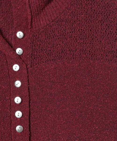 JEANASIS（ジーナシス）の「ミニブークレニットポロワンピース（ワンピース/ドレス・ブラック系その他(09)/グレー系その他(12)/レッド系その他(35)・FREE）」の11枚目の写真