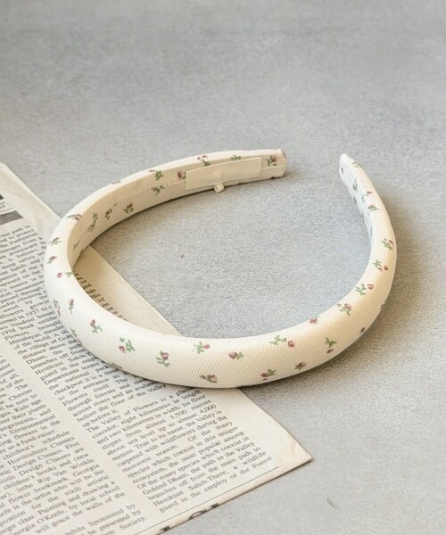 3coins（3coins）の「小花柄カチューシャ（カチューシャ・レディース・ライトブルー/アイボリー・FREE）」の2枚目の写真
