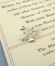 ダブルバタフライ樹脂イヤリング