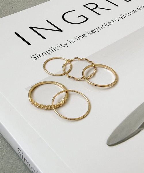 3coins（3coins）の「リングハート5個セット（リング・レディース・その他/シルバー/ゴールド・FREE）」の3枚目の写真