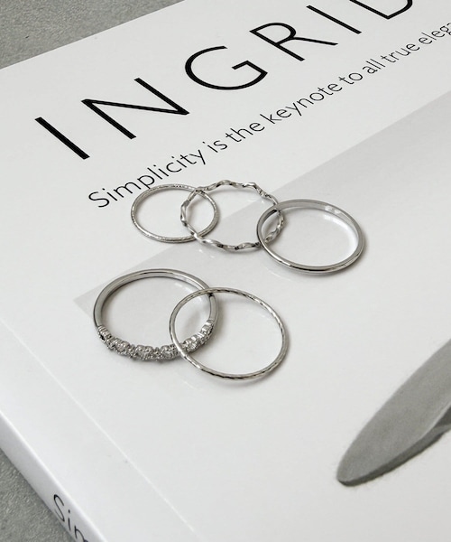 3coins（3coins）の「リングハート5個セット（リング・レディース・その他/シルバー/ゴールド・FREE）」の2枚目の写真