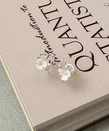 3coins | フラワーハート樹脂イヤリング(イヤリング)