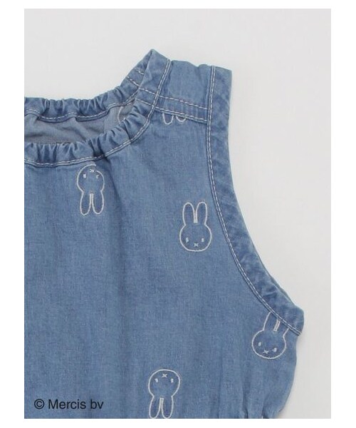 HAKKA KIDS(ハッカキッズ)の「【ミッフィー】総柄刺繍デニムワンピース(スカート・キッズ・ブルー・100/110/120/130)」の4枚目の写真