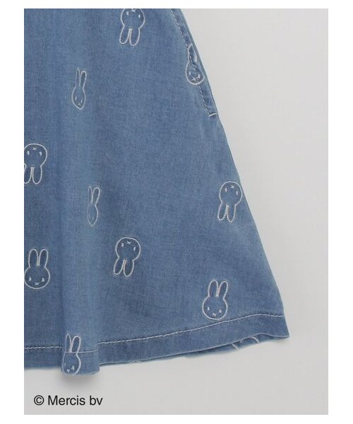 HAKKA KIDS(ハッカキッズ)の「【ミッフィー】総柄刺繍デニムワンピース(スカート・キッズ・ブルー・100/110/120/130)」の5枚目の写真