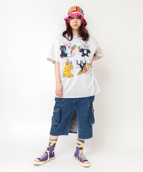 RNA（アールエヌエー）の「【CONVERSE/コンバース】E5198 オールスターエイジドTC HI（シューズ・レディース・スカイブルー/ピンク/パープル）」の17枚目の写真