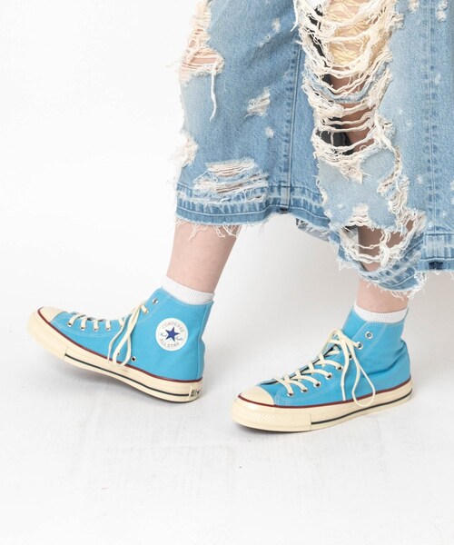 RNA（アールエヌエー）の「【CONVERSE/コンバース】E5198 オールスターエイジドTC HI（シューズ・レディース・スカイブルー/ピンク/パープル）」の5枚目の写真