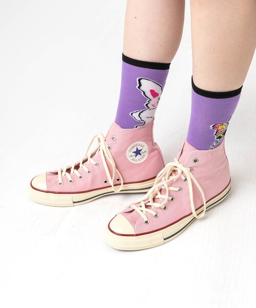 RNA（アールエヌエー）の「【CONVERSE/コンバース】E5198 オールスターエイジドTC HI（シューズ・レディース・スカイブルー/ピンク/パープル）」の10枚目の写真