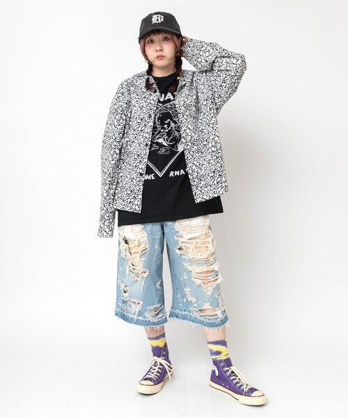 RNA（アールエヌエー）の「【CONVERSE/コンバース】E5198 オールスターエイジドTC HI（シューズ・レディース・スカイブルー/ピンク/パープル）」の18枚目の写真