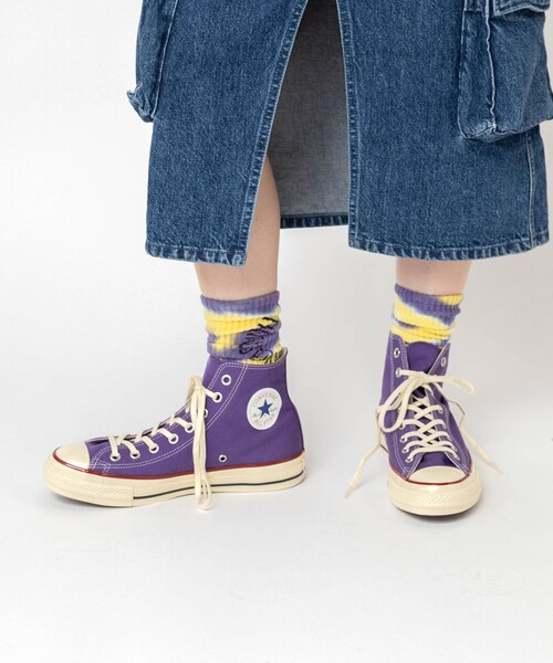 RNA（アールエヌエー）の「【CONVERSE/コンバース】E5198 オールスターエイジドTC HI（シューズ・レディース・スカイブルー/ピンク/パープル）」の14枚目の写真