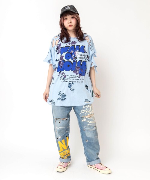 RNA（アールエヌエー）の「【CONVERSE/コンバース】E5198 オールスターエイジドTC HI（シューズ・レディース・スカイブルー/ピンク/パープル）」の13枚目の写真