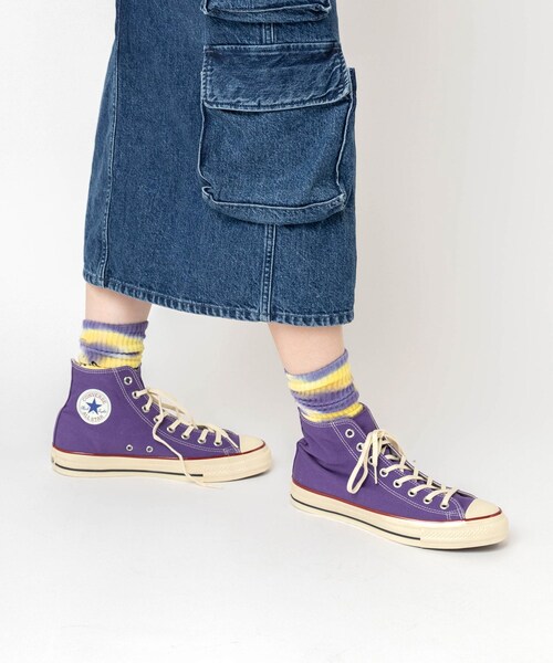 RNA（アールエヌエー）の「【CONVERSE/コンバース】E5198 オールスターエイジドTC HI（シューズ・レディース・スカイブルー/ピンク/パープル）」の15枚目の写真