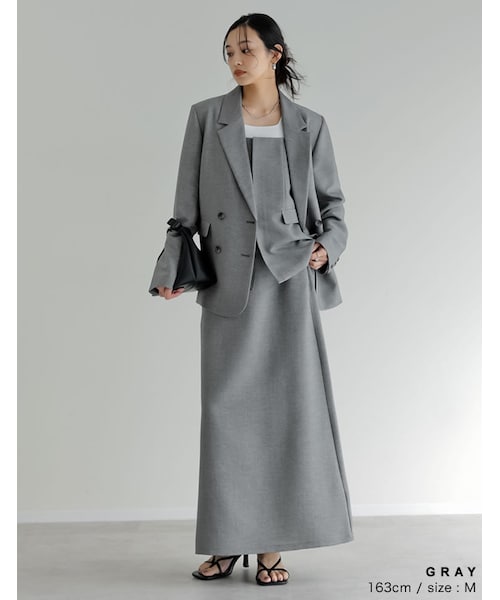 Re:EDIT（リエディ）の「ホップサックナロースカート - スカート通販 | 人気レディースファッション - Re:EDIT（リエディ）（その他・レディース・ブラック/グレー/ブラウン/イエローベージュ・SC/M/L）」の14枚目の写真