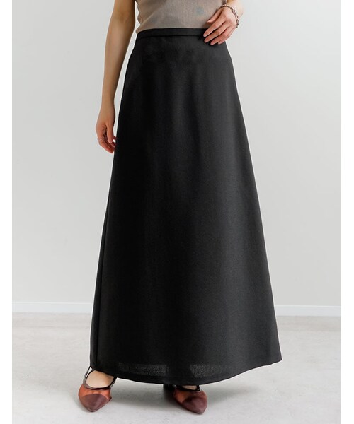 Re:EDIT（リエディ）の「ホップサックナロースカート - スカート通販 | 人気レディースファッション - Re:EDIT（リエディ）（その他・レディース・ブラック/グレー/ブラウン/イエローベージュ・SC/M/L）」の2枚目の写真