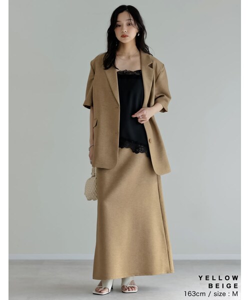 Re:EDIT（リエディ）の「ホップサックナロースカート - スカート通販 | 人気レディースファッション - Re:EDIT（リエディ）（その他・レディース・ブラック/グレー/ブラウン/イエローベージュ・SC/M/L）」の16枚目の写真