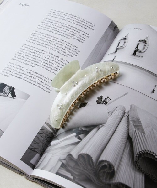 Lattice（Lattice）の「パールニュアンスクリップ（バレッタ/ヘアクリップ・レディース・グレー/ブルー/アイボリー・FREE）」の2枚目の写真