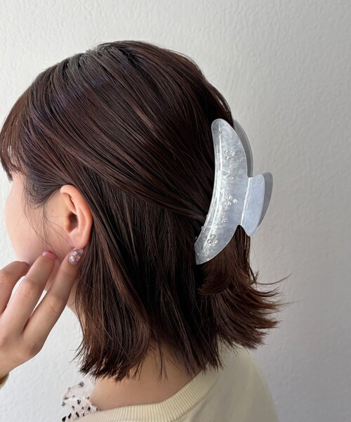 Lattice（Lattice）の「パールニュアンスクリップ（バレッタ/ヘアクリップ・レディース・グレー/ブルー/アイボリー・FREE）」の3枚目の写真