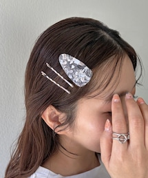 Lattice | ニュアンスクリップセット(3P)(バレッタ/ヘアクリップ)