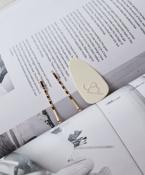 Lattice（Lattice）の「ニュアンスクリップセット(3P)（バレッタ/ヘアクリップ・レディース・グレー/パープル/アイボリー・FREE）」の2枚目の写真