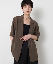 Whim Gazette | 【THE PAUSE】シアーハーフスリーブジャケット(テーラードジャケット)