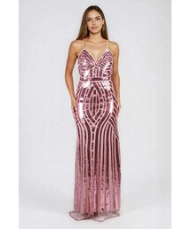 Allure Spark Sequin Bodycon Maxi Dress - Mauve