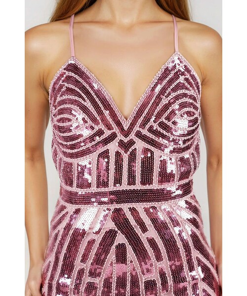 TOBI（-）の「Allure Spark Sequin Bodycon Maxi Dress - Mauve（ワンピース/ドレス・レディース・other）」の4枚目の写真