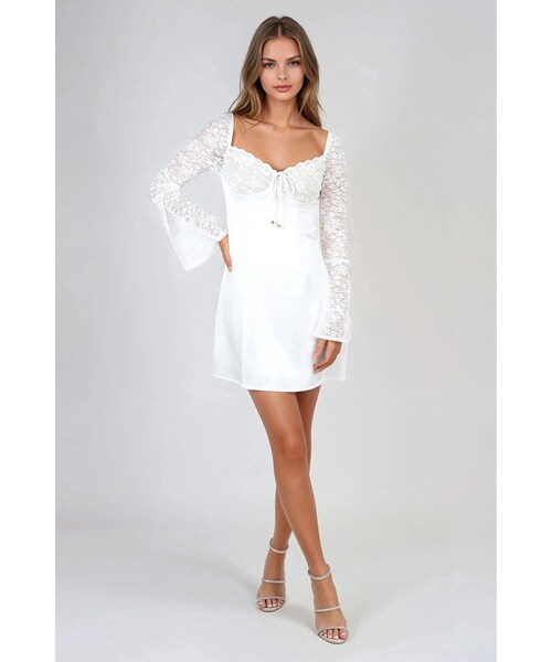 TOBI（-）の「Show Off Sweetheart Lace Mini Dress - White（ワンピース/ドレス・レディース・other）」の2枚目の写真