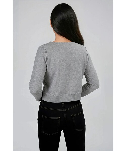 TOBI（-）の「Off the Edge Button Down Sweater Cardigan - Heather Grey（トップス・レディース・other）」の3枚目の写真