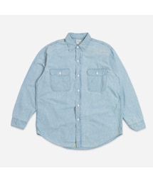 orSlow | FLAP POCKET WORK SHIRT - BLEACHED CHAMBRAY - THE GREAT DIVIDE