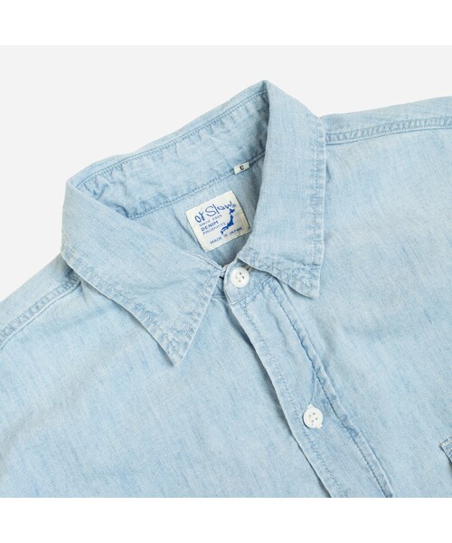 orSlow(オアスロウ)の「FLAP POCKET WORK SHIRT - BLEACHED CHAMBRAY - THE GREAT DIVIDE(その他・メンズ・other・3 (M)/4 (L)/5 (XL))」の2枚目の写真