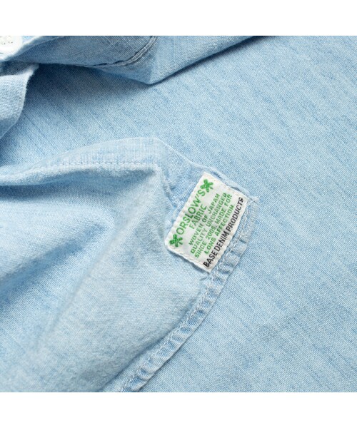 orSlow(オアスロウ)の「FLAP POCKET WORK SHIRT - BLEACHED CHAMBRAY - THE GREAT DIVIDE(その他・メンズ・other・3 (M)/4 (L)/5 (XL))」の3枚目の写真