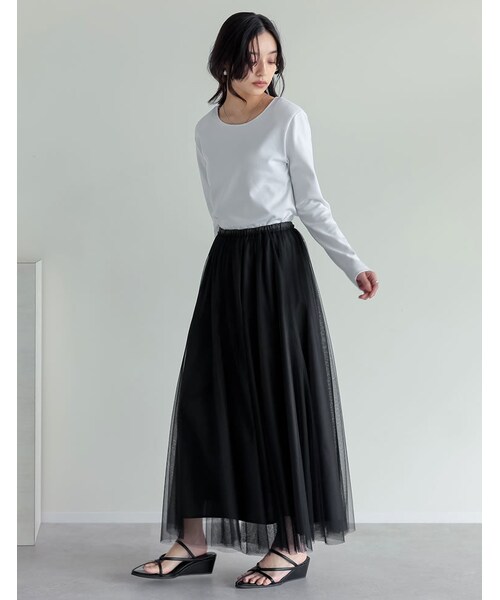 Re:EDIT（リエディ）の「前後2WAYショルダーパッドカットソー - トップス通販 | 人気レディースファッション - Re:EDIT（リエディ）（その他・レディース・ブラック/ホワイト/グレー/カーキ・M/L）」の18枚目の写真