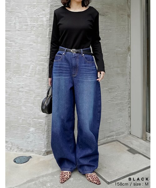 Re:EDIT（リエディ）の「前後2WAYショルダーパッドカットソー - トップス通販 | 人気レディースファッション - Re:EDIT（リエディ）（その他・レディース・ブラック/ホワイト/グレー/カーキ・M/L）」の8枚目の写真