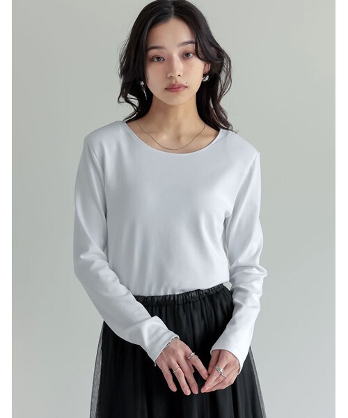 Re:EDIT（リエディ）の「前後2WAYショルダーパッドカットソー - トップス通販 | 人気レディースファッション - Re:EDIT（リエディ）（その他・レディース・ブラック/ホワイト/グレー/カーキ・M/L）」の6枚目の写真