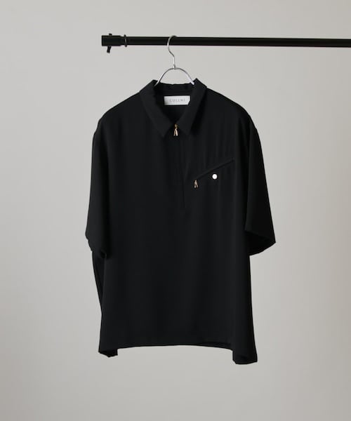 Lui's(ルイス)の「【CULLNI exclusive for Lui's】ハーフジップ半袖ポロ(ポロシャツ・メンズ・チャコールグレー/ブラック/オフホワイト・1/2)」の3枚目の写真