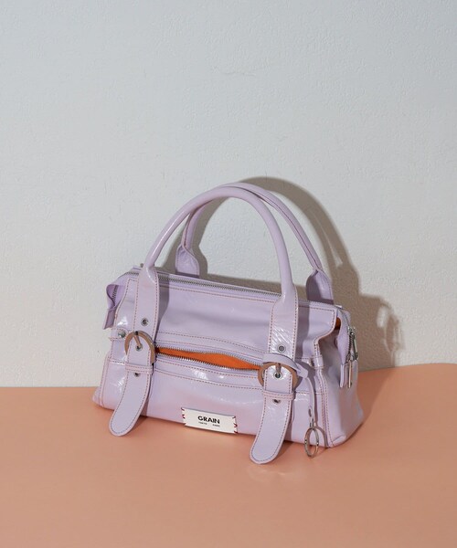 CIAOPANIC(チャオパニック)の「【GRAIN/グレイン】ヴィンテージ風バイカラーステッチハンドバッグ(ハンドバッグ・レディース・ブラウン/ブラック/ピンク・FREE)」の3枚目の写真