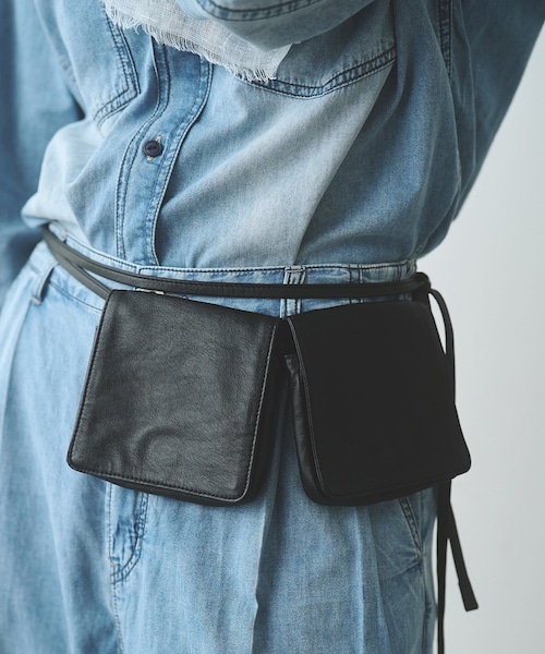 Whim Gazette（ウィムガゼット）の「【THE BAAT】MINI BAG（ボディバッグ/ウエストポーチ・レディース・ブラウン/アイボリー/ブラック・F）」の3枚目の写真