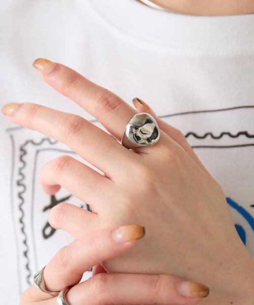 COLLAGE GALLARDAGALANTE(コラージュガリャルダガランテ)の「【Sivelle./シヴェル】ステンレスプドルリング(リング・レディース・シルバー・FREE)」の1枚目の写真