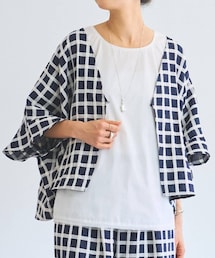 BEARDSLEY | 綿麻ウインドペンハオリ(ノーカラージャケット)