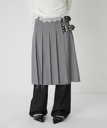 WHO'S WHO gallery | ダブルベルトミディプリーツスカート(スカート)