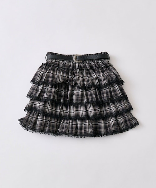 OLIVE des OLIVE（オリーブデオリーブ）の「フリフリティアードスカート（スカート・レディース・ホワイト/グレー/ブラック/オフホワイト・FREE）」の3枚目の写真