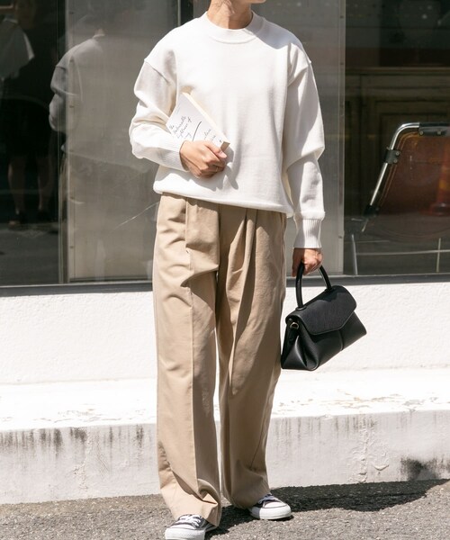 URBAN RESEARCH DOORS（アーバンリサーチドアーズ）の「FORK&SPOON　イージーチノパンツ（チノパンツ・レディース・BEIGE/INK BLACK・1/2）」の22枚目の写真