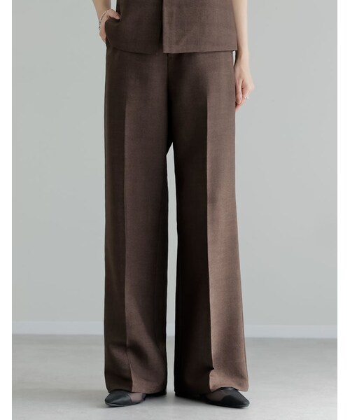 Re:EDIT(リエディ)の「ホップサックツイードストレートパンツ - パンツ通販 | 人気レディースファッション - Re:EDIT(リエディ)(その他・レディース・ブラック/グレー/ブラウン/イエローベージュ・SC/M/MT/L)」の5枚目の写真