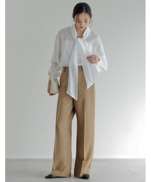 Re:EDIT(リエディ)の「ホップサックツイードストレートパンツ - パンツ通販 | 人気レディースファッション - Re:EDIT(リエディ)(その他・レディース・ブラック/グレー/ブラウン/イエローベージュ・SC/M/MT/L)」の18枚目の写真