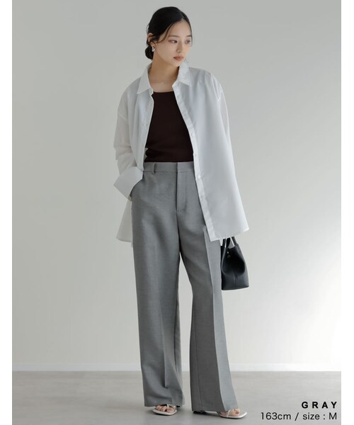 Re:EDIT(リエディ)の「ホップサックツイードストレートパンツ - パンツ通販 | 人気レディースファッション - Re:EDIT(リエディ)(その他・レディース・ブラック/グレー/ブラウン/イエローベージュ・SC/M/MT/L)」の14枚目の写真