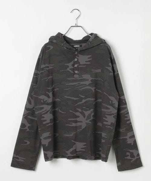 ALAND(エーランド)の「LAND MUSEUM/カモヘンリーフード(その他・チャコール(18)/カーキ(78)・F)」の1枚目の写真