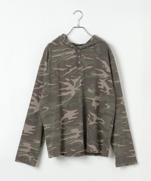 ALAND(エーランド)の「LAND MUSEUM/カモヘンリーフード(その他・チャコール(18)/カーキ(78)・F)」の2枚目の写真